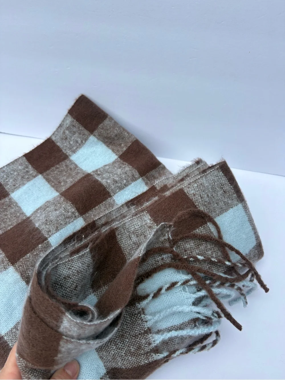 NWOT Anthropologie Maeve Brushed Gingham Scarf